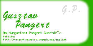 gusztav pangert business card